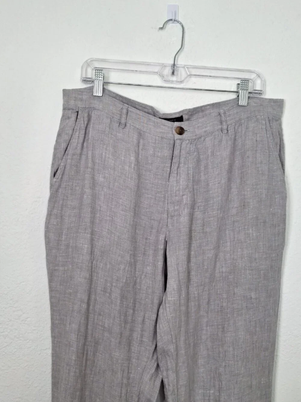 Linen Club Room Luxury Mens 100% Linen Pants Sz 36 X 32 Tapered Preppy Granola